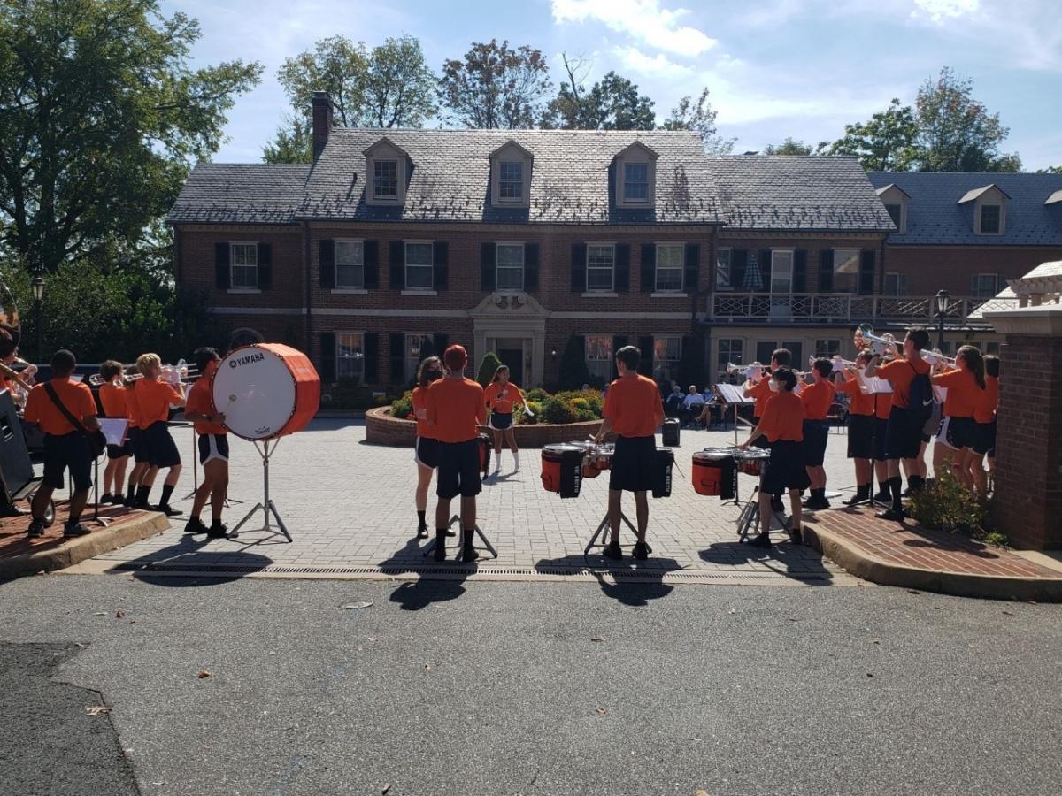 Members of the CMB perform for residents of the Martha Jefferson House Senior Living Community on October 2. (Photo: Andrew Koch)